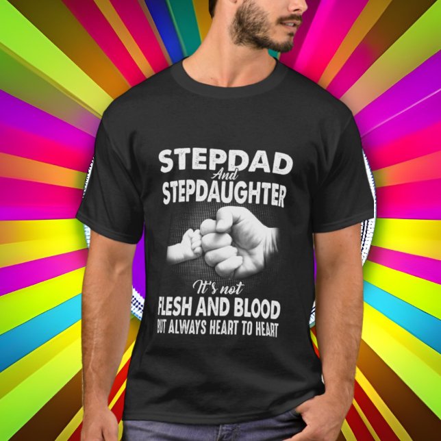 Camiseta Sentimento de arte de palavra Stepdad Stepchild (Criador carregado)
