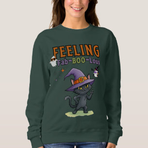 Camiseta Sentimento de Dia de as Bruxas engraçado Gato de F