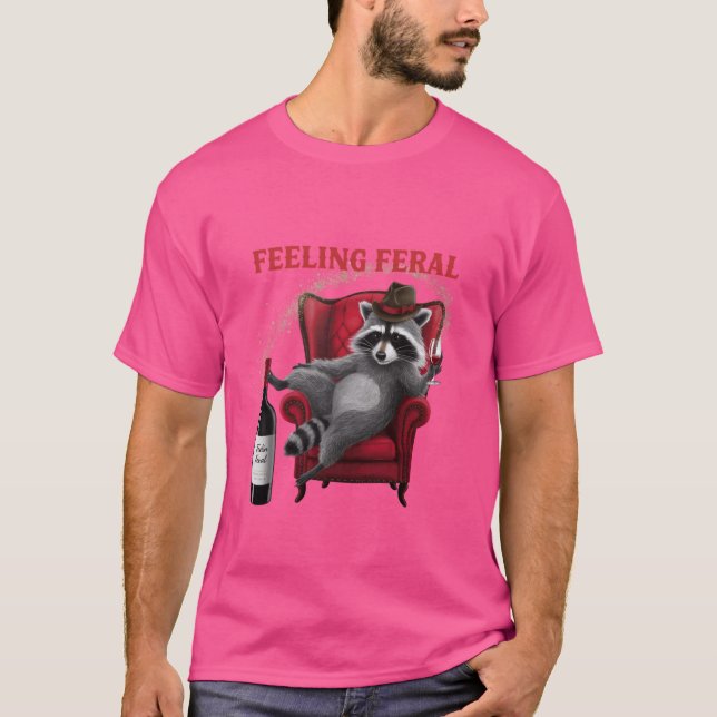 Camiseta Sentimento de Feral Racoon Funny Ogambm (Frente)