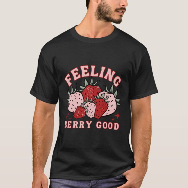 Camiseta Sentimento de plantas de jardim de morango de Berr (Frente)