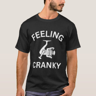 Camiseta Sentimento Divertido de Pesca Carrete Mal Humorado