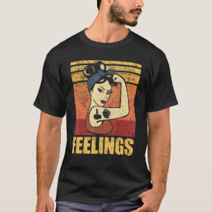 Camiseta Sentimentos do fundo médio dos seus sentidos