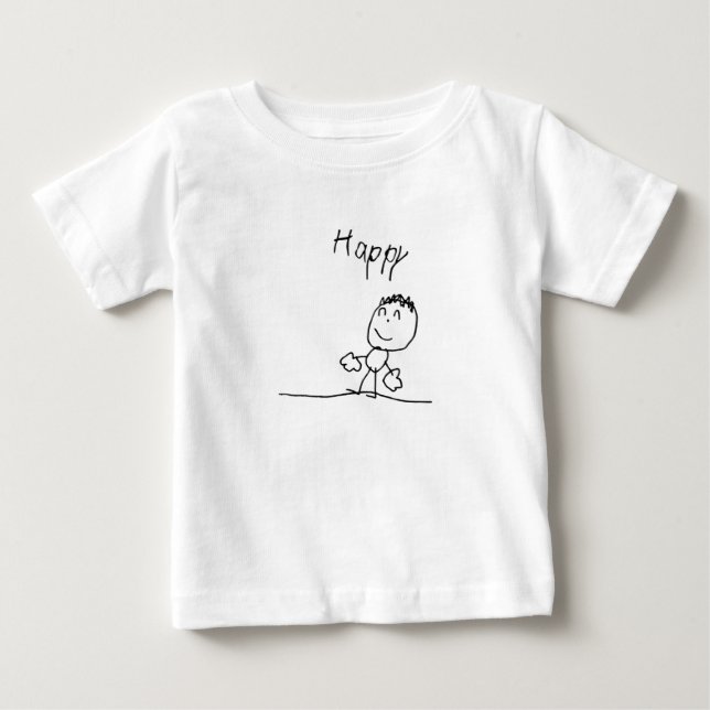 Camiseta Sentimentos felizes (Kiddo/Baby) (Frente)