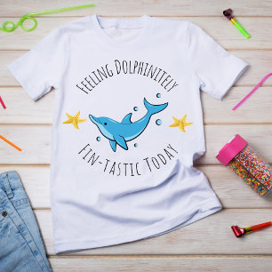 Camiseta Sentindo DolphinDefinitivamente Fin-tastic Hoje Cr