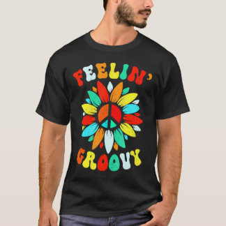 Camiseta Sentindo o Groovy Flower 60S 70S Hippie Engraçado