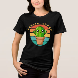 Camiseta Sentindo-se Afiada Piada Kawaii Cute Cacto Citação