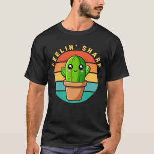 Camiseta Sentindo-se Afiado Divertido Kawaii Cute Cacto Cit