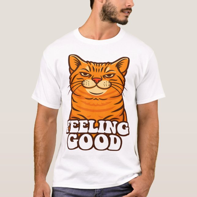 Camiseta Sentindo-se Bem Gato Legal (Frente)