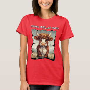 Camiseta Sentindo-se mal hoje, Vaca do Highland