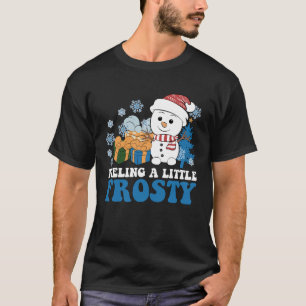 Camiseta Sentindo um Pouco Gelado Homem de Neve Neve Natal