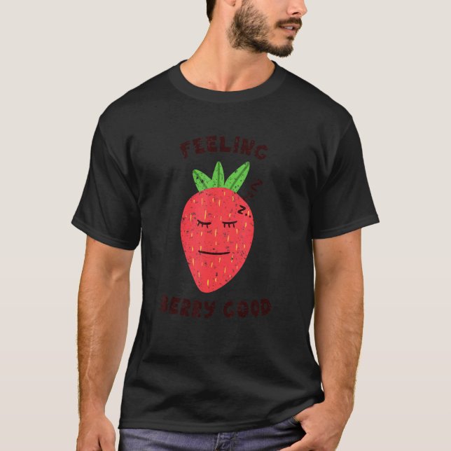 Camiseta Sentir Berry Boa Cabeça Sonolenta Mente Feliz Rua  (Frente)