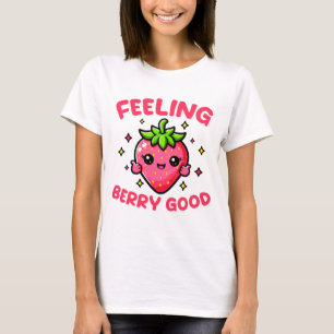 Camiseta Sentir Berry Boa Morango Engraçada