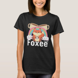 Camiseta Sentir Foxee Cute Kawaii Fox Coffee