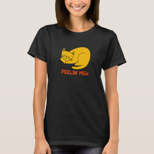 Camiseta Sentir Meh Gato Preguiçoso Introdução Inativo