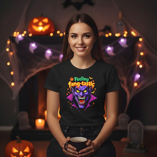 Camiseta Sentir-se como um Design de Vampiro de Halloween T (Criador carregado)