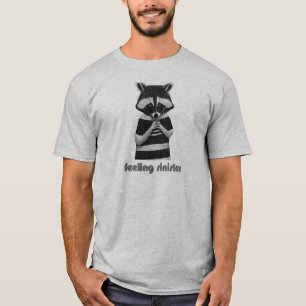 Camiseta Sentir-se Sapado Engraçado Raccoon