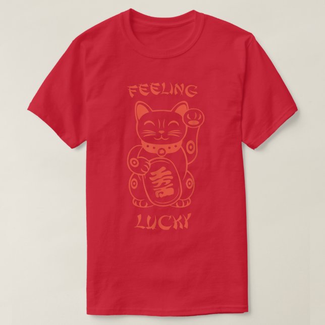 Camiseta Sentir Sorte Chinesa Sorte Chá Laranja  (Frente do Design)