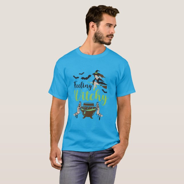 Camiseta Sentir um Halloween mágico brutal (Frente Completa)