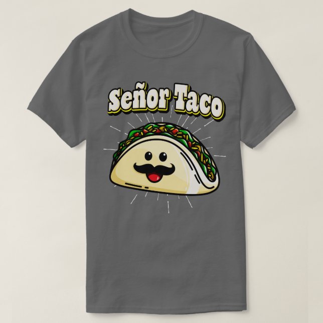 Camiseta Seor Taco Funny Kawaii Comida mexicana (Frente do Design)
