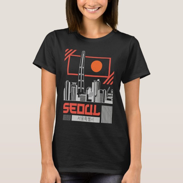 Camiseta Seoul Capital City of South Korea Hangul Korean Wr (Frente)