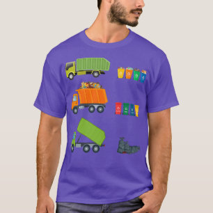 Camiseta Separação de resíduos de caminhões de lixo laranja