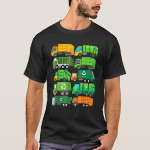 Camiseta Separação de resíduos de lixo por dia de Reciclage