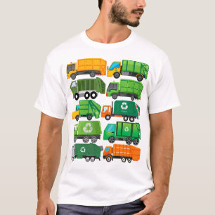 Camiseta Separação de resíduos de lixo por dia de Reciclage