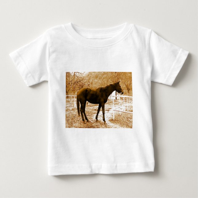 Camiseta Sephia Pop Art Horse (Frente)