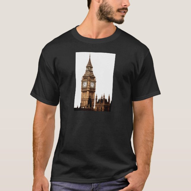 Camiseta Sepia Big Ben Tower (Frente)