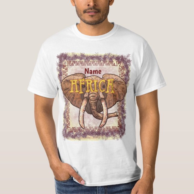 Camiseta Sepia Elefante Africano (Frente)