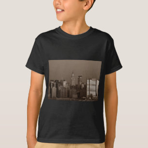 Camiseta Sepia Nova Iorque Skyline
