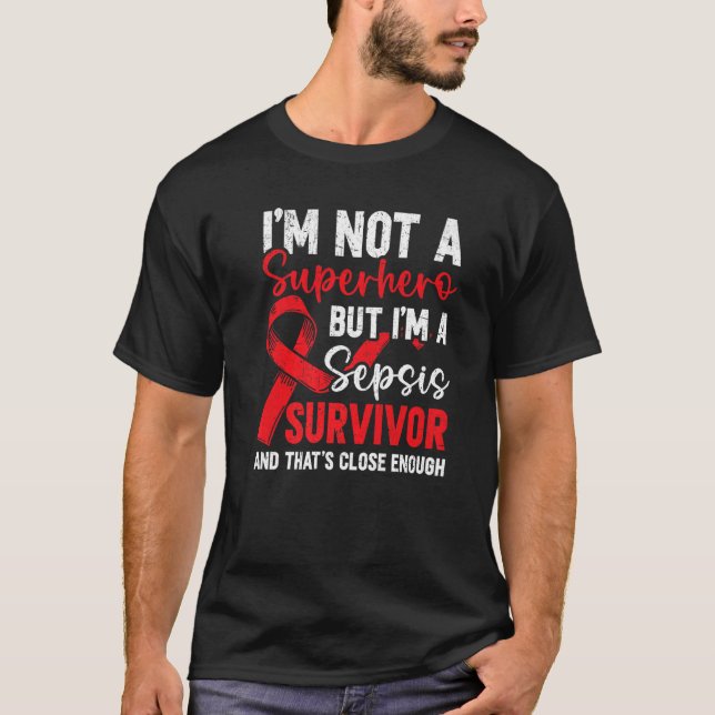 Camiseta Sepsis Sobrevivência Envenenamento Sanguíneo Septi (Frente)