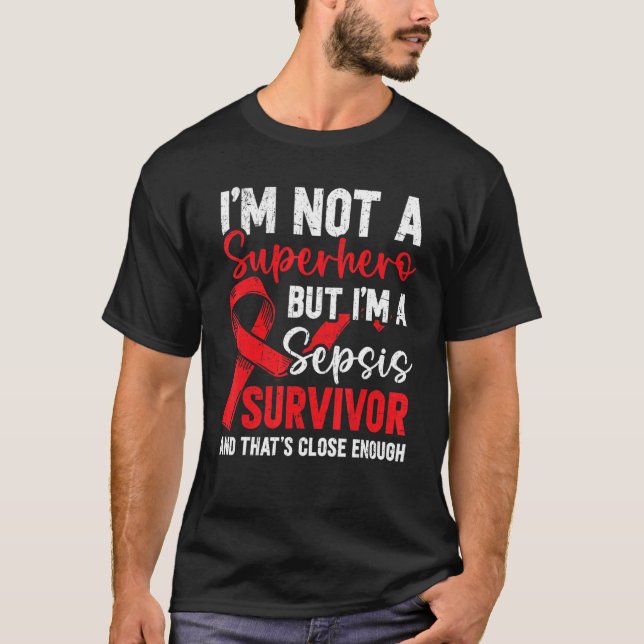 Camiseta Sepsis Sobrevivência Envenenamento Sanguíneo Septi (Frente)