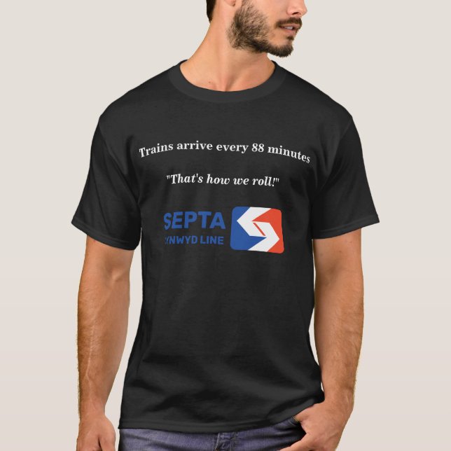 Camiseta SEPTA Cynwyd Line É assim que nós rolamos (Frente)