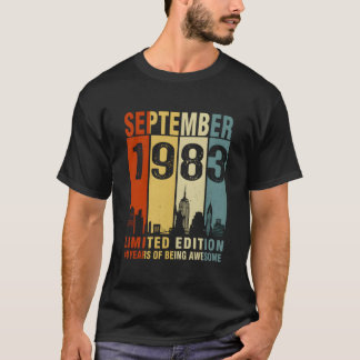Camiseta September 1983 40 Years Of Being Awesome