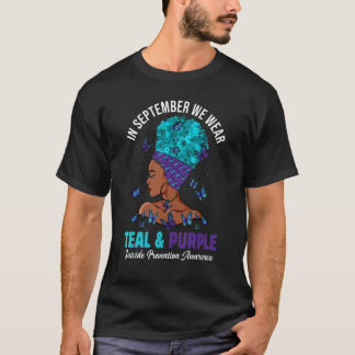 Camiseta September We Wear Teal Purple Suicide Prevention A