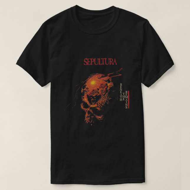 Camiseta Sepultura com amor gráfico abaixo do ventilador Me (Frente do Design)
