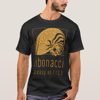 Camiseta Sequência de Fibonacci & Proporção Áurea Natureza