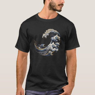 Camiseta Sequência Fibonacci Onda Kanagawa