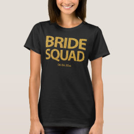 Camiseta Sequências de Ouros em Quadrado de Noiva Personali