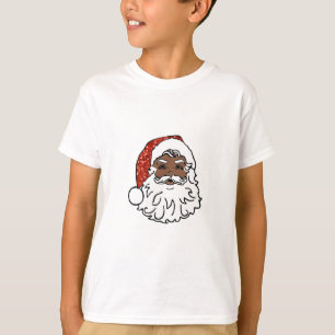 Camiseta sequências de preto santa claus