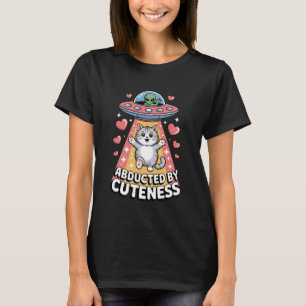 Camiseta Sequestrado por Gatinho Alien Humor Gato Cuteza OV