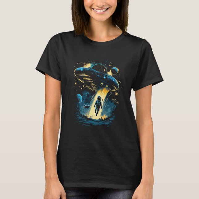 Camiseta Sequestro Alien Astronauta Espacial Astronomia Ext (Frente)