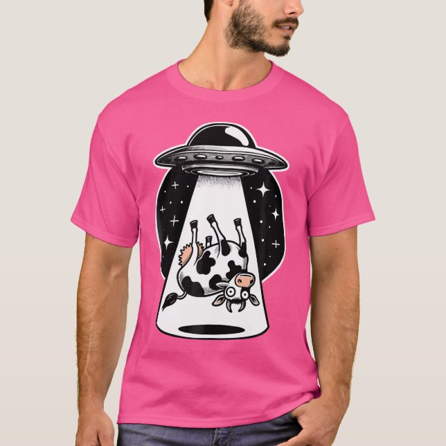 Camiseta Sequestro Alien Pires Saucer Vaca Abduzida Espaço  (Frente)