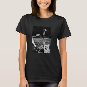 Camiseta Sequestro Alienígena Selfie u2013 Gato Engraçado &
