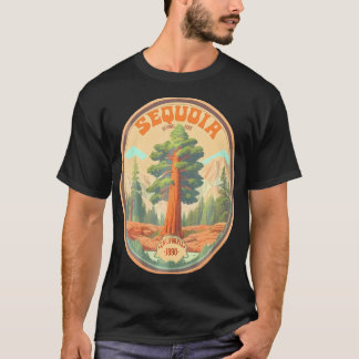 Camiseta Sequoia National Park Ilustration Hiking Ret
