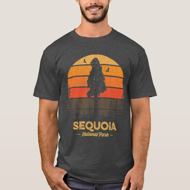 Camiseta Sequoia National Park Retro Vintage Souvenir (Frente)