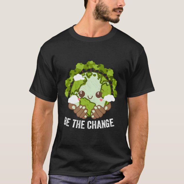 Camiseta Ser A Mudança Sustentável Árvores Zero Resíduos Fl (Frente)