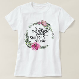 Camiseta SER A RAZÃO | Fina Floral Rosa