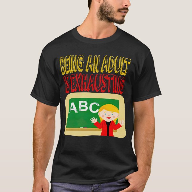 CAMISETA SER ADULTO É ESQUISECER (Frente)